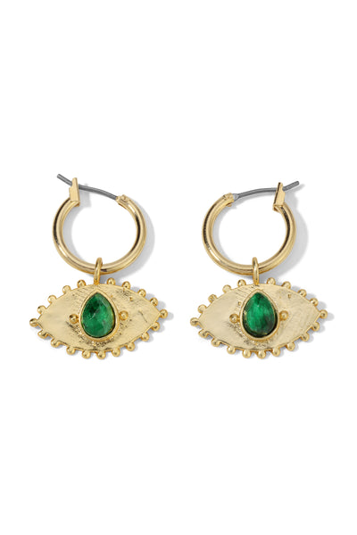 The Fern Evil Eye Earrings