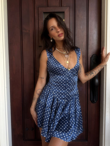 THE ELISABETH ROMPER DRESS - POLKA DOT