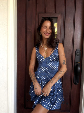 THE ELISABETH ROMPER DRESS - POLKA DOT