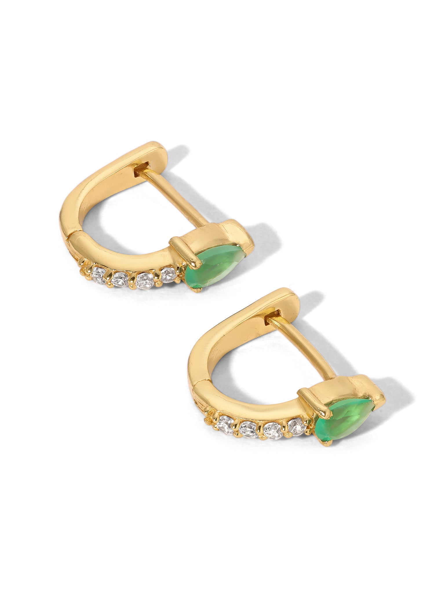 The Carina Hoop Earrings - Emerald