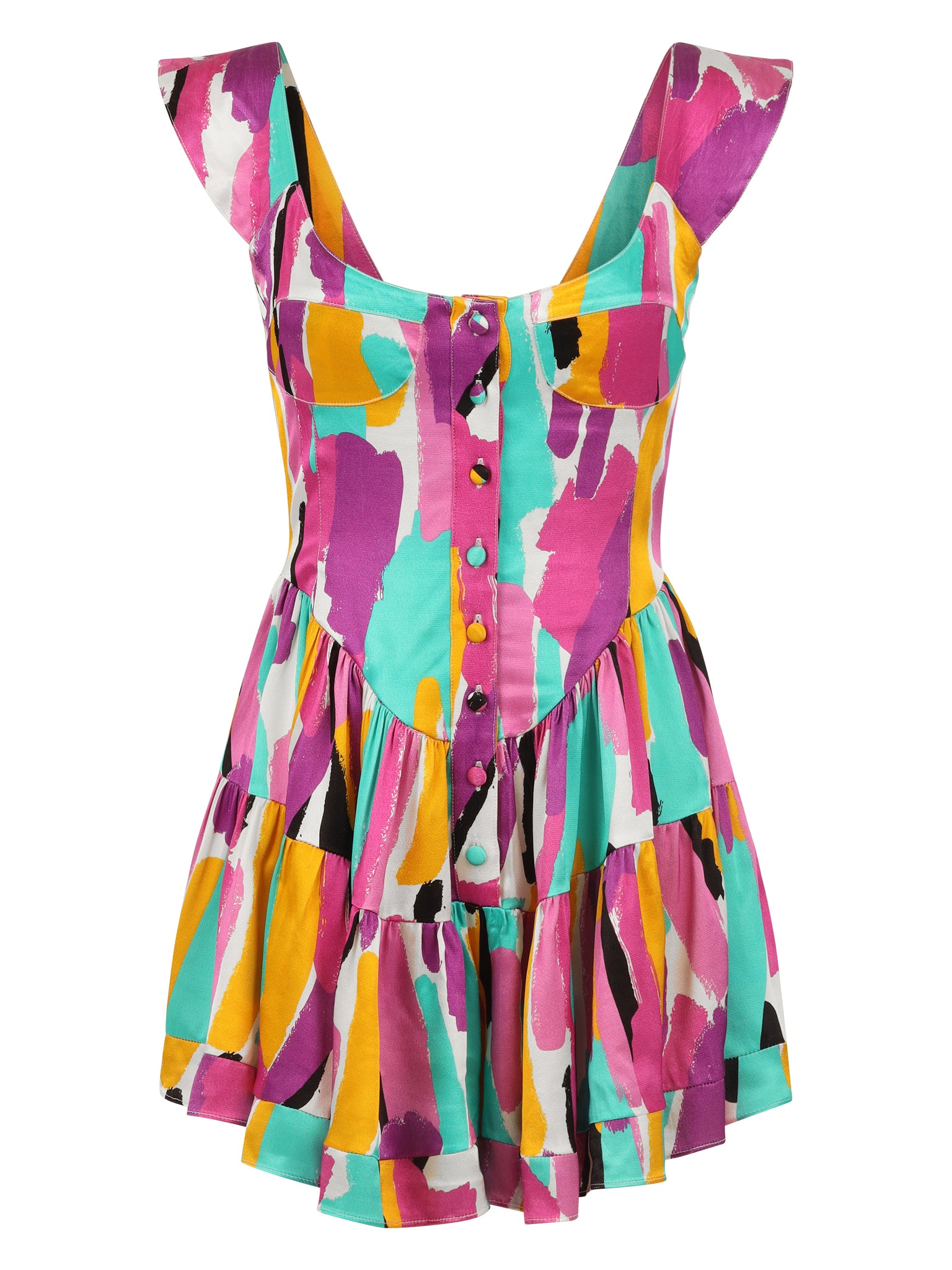 The Elisabeth Romper Dress - Abstract Paint