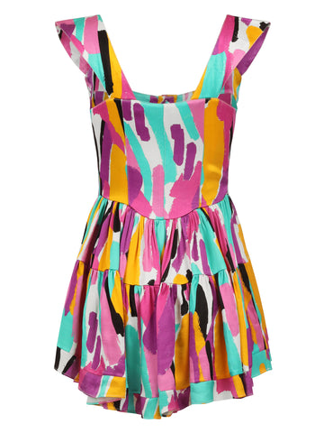 The Elisabeth Romper Dress - Abstract Paint