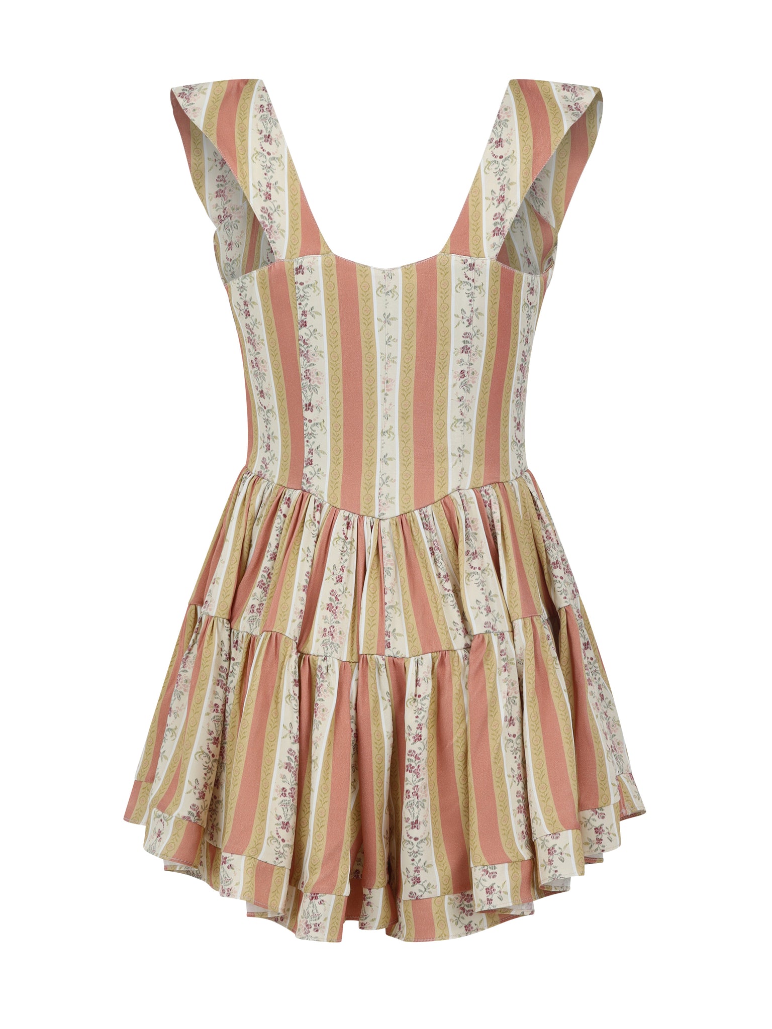 The Elisabeth Romper Dress - Victorian Stripe