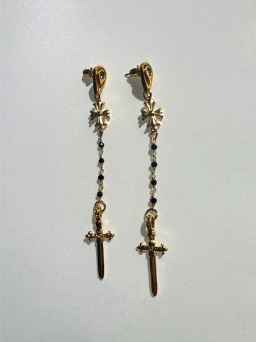 Cross & Dagger Earrings | SAMPLE