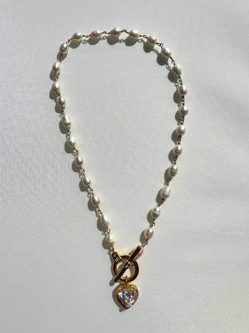 Pearl Heart Necklace | SAMPLE