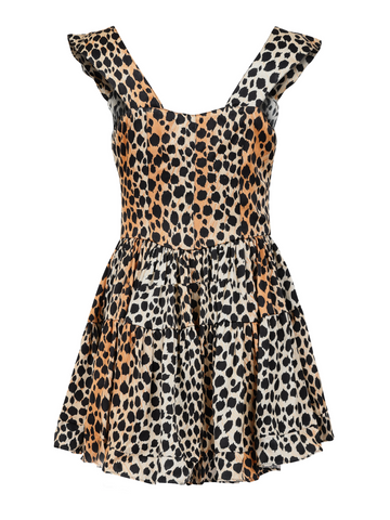 The Elisabeth Romper Dress - Cheetah