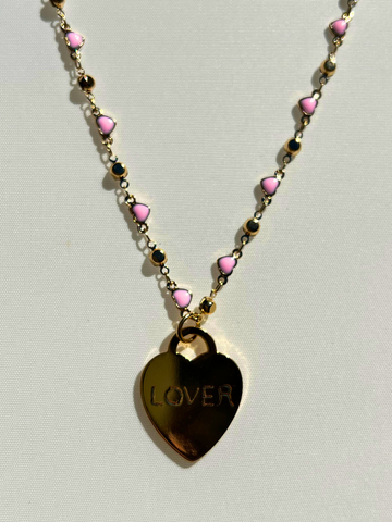 Pink Lover Heart Necklace | SAMPLE