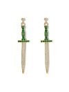 The Isla Dagger Earrings - Emerald