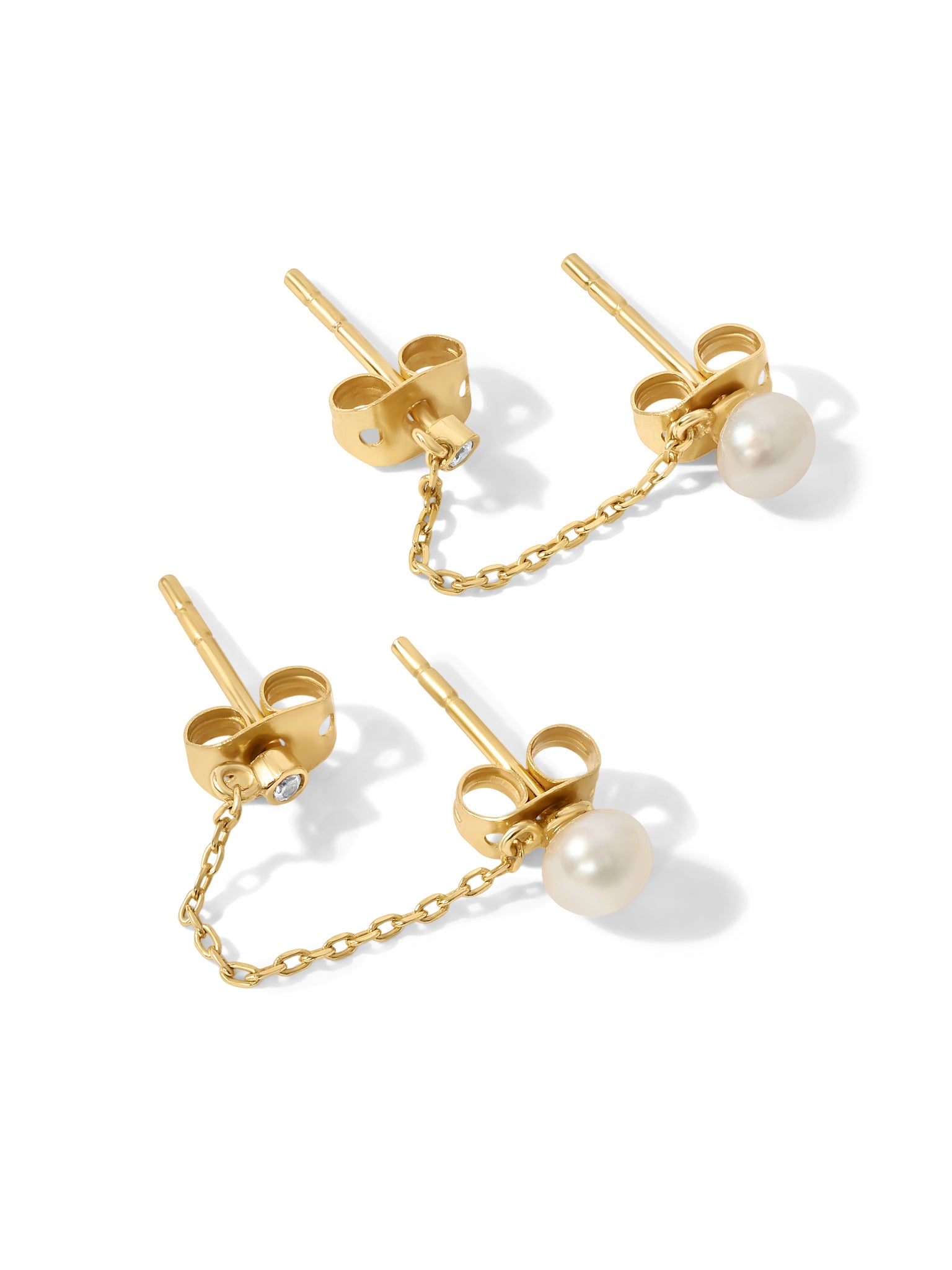 The Baby Pearl Double Earrings