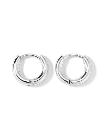 The Winnie Hoops - White Gold