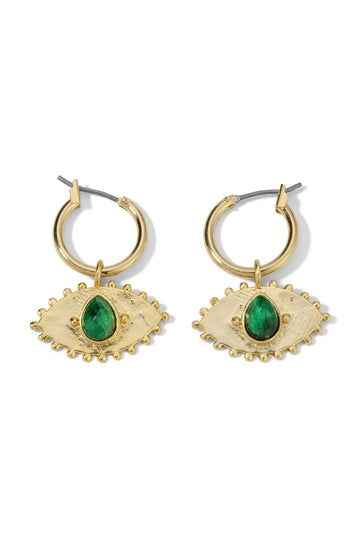 The Fern Evil Eye Earrings