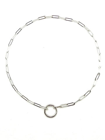 The Classic Silver Paper Clip Chain Choker