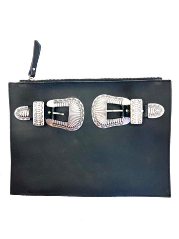 Archive Vanessa Mooney Leather & Silver Buckle Bag