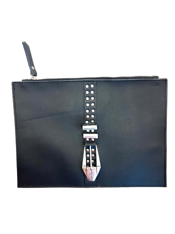 Archive Vanessa Mooney Leather & Silver Stud & Buckle Bag