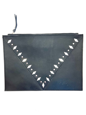 Archive Vanessa Mooney Leather & Silver Diamond Bag
