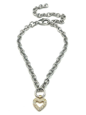 The Mixed Metal "Heart" Necklace