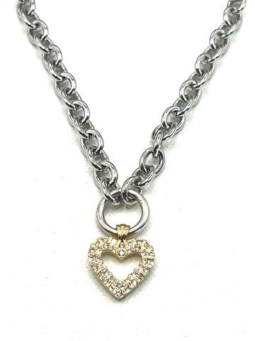 The Mixed Metal "Heart" Necklace