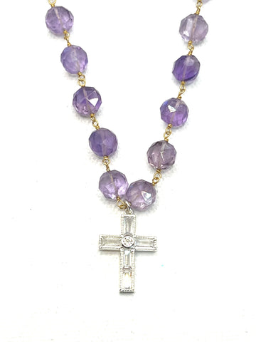 The Amethyst Cross Necklace