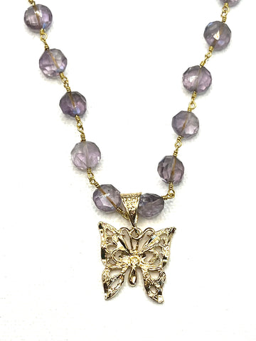 The Amethyst Butterfly Necklace