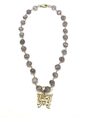 The Amethyst Butterfly Necklace