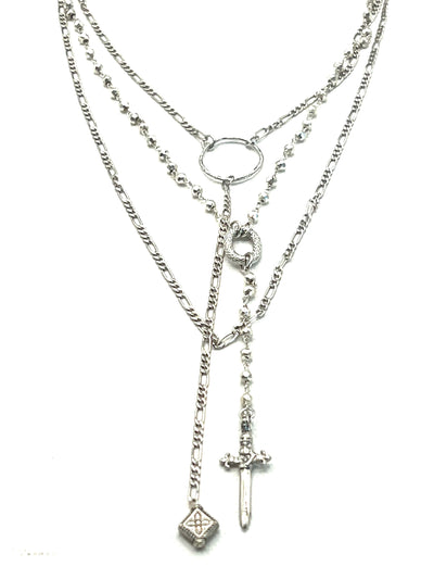 The Silver Dagger Rosary