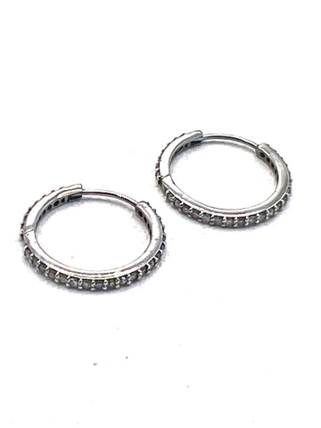 The Silver Diamond Hoops