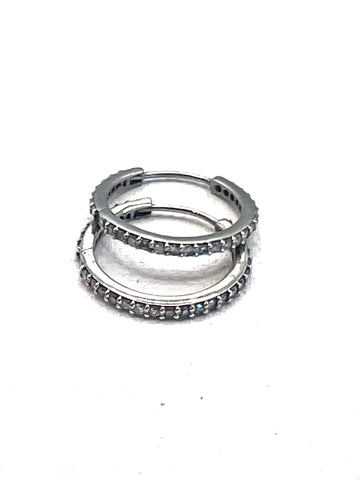 The Silver Diamond Hoops