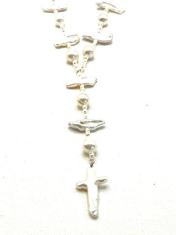 The Pearl Cross Rosary