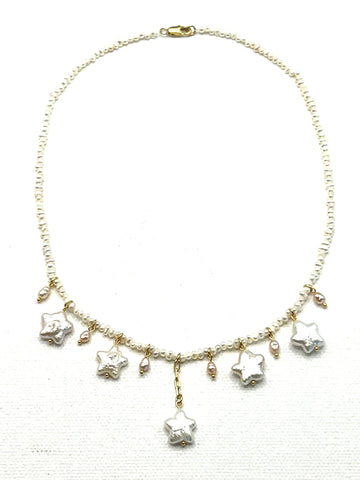 The Falling Stars Pearl Necklace