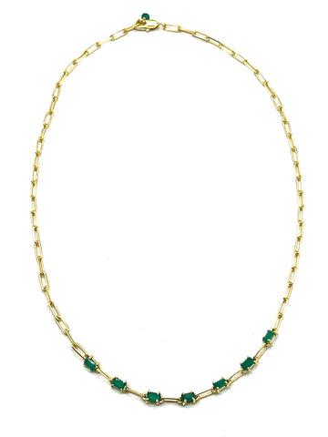 The Emerald & Chain Necklace