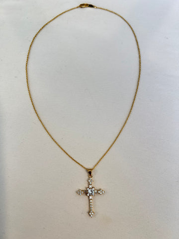 The Crystal Cross Necklace | SAMPLE