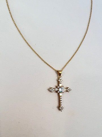 The Crystal Cross Necklace | SAMPLE