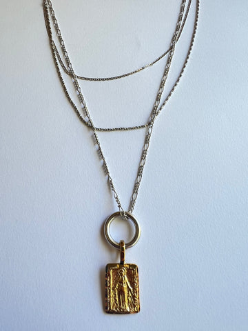 The Silver Multi-Chain Religion Necklace