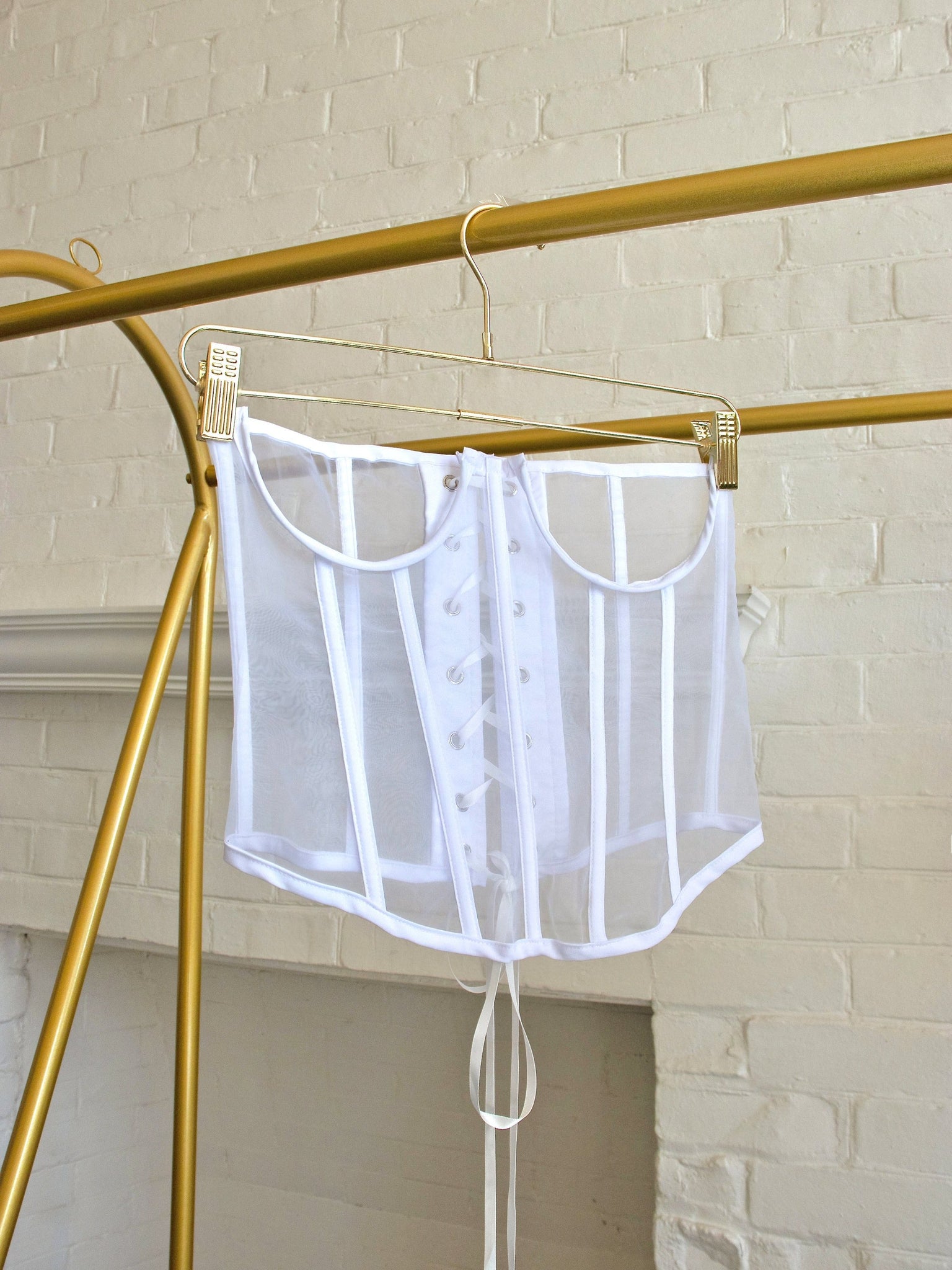 SAMPLE: The Beatrix Corset Top - White