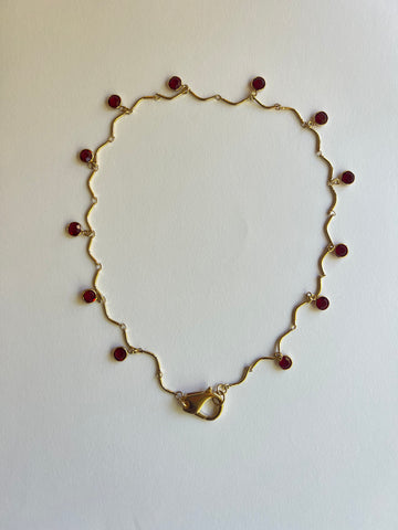 The Ruby Red Crystal Necklace