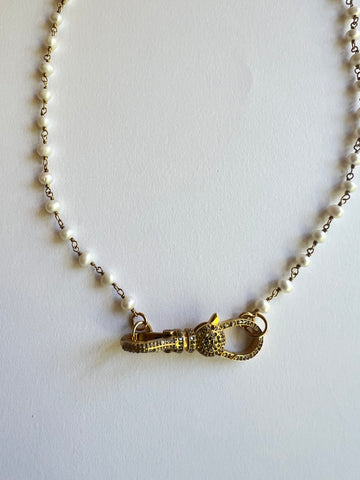 The Pearl & Diamond Clasp Necklace