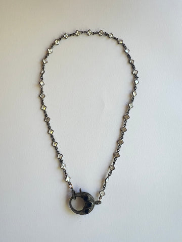 The Diamond & Sapphire Clasp Necklace