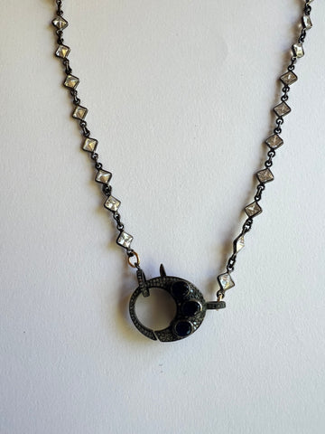 The Diamond & Sapphire Clasp Necklace