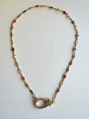 The Pastel Crystal Clasp Necklace