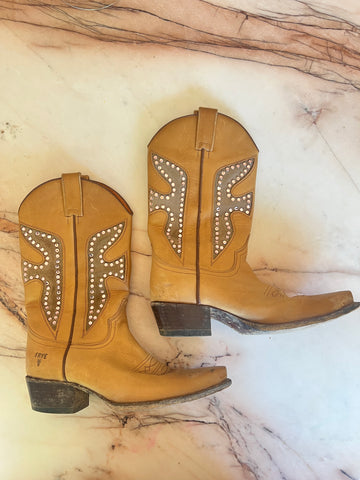 Vintage Frye Rhinstone Boots