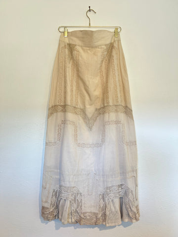 Vintage Cream Lace Skirt