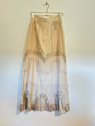 Vintage Cream Lace Skirt