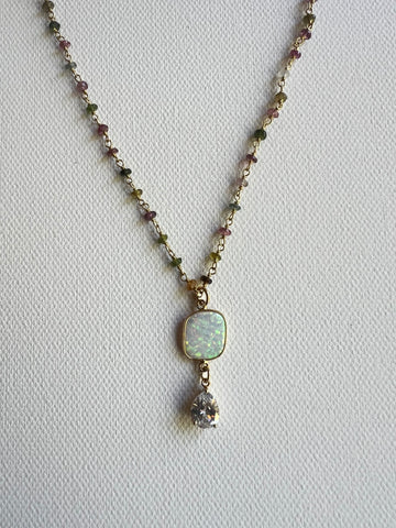 The Multi-Stone & Moonstone Necklace