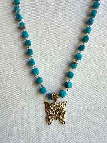 The Turquoise & Butterfly Necklace