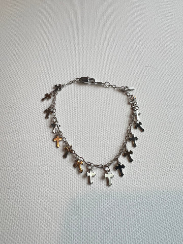 The Silver Cross Bracelet