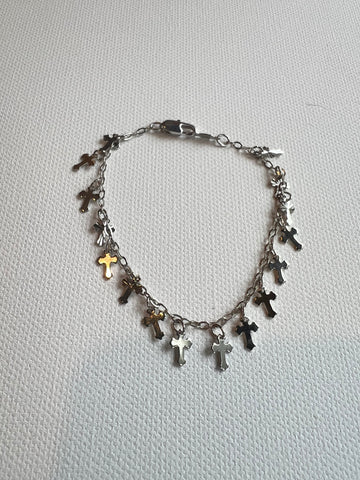 The Silver Cross Bracelet