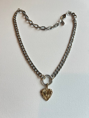The Silver Chain & Heart Necklace