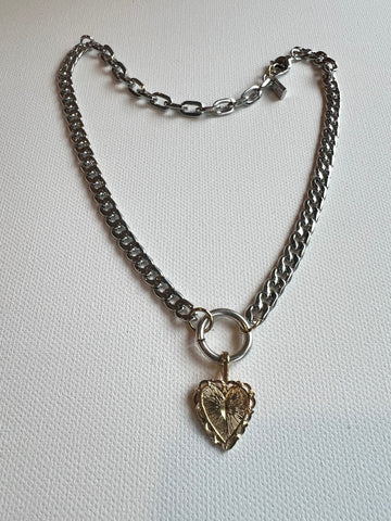 The Silver Chain & Heart Necklace