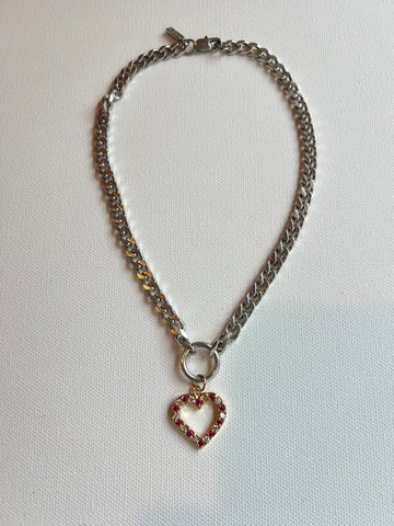The Silver Chain & Heart Necklace