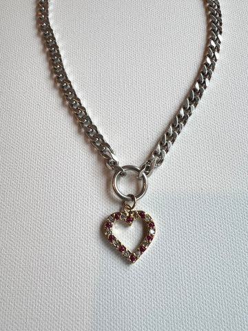 The Silver Chain & Heart Necklace